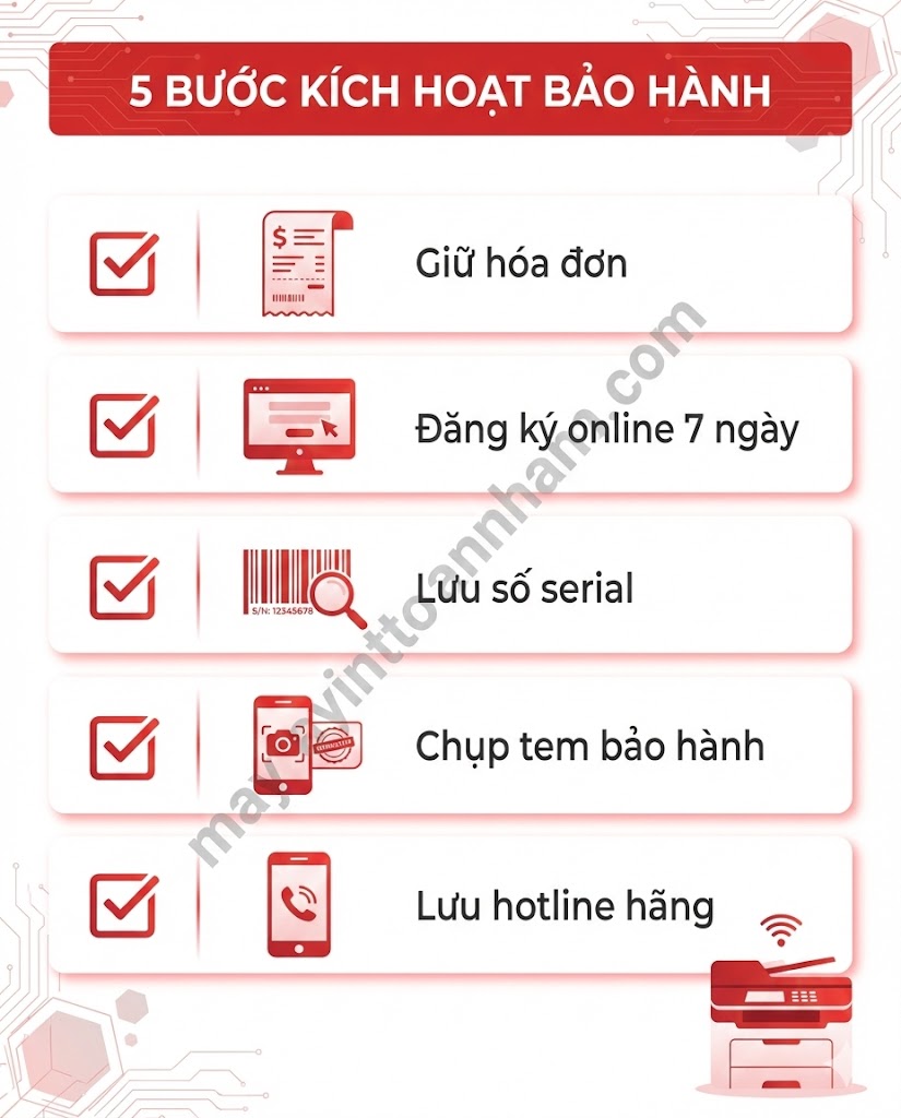 Máy In Bảo Hành 12 Tháng Tận Nơi – Chính Sách & Model 2025