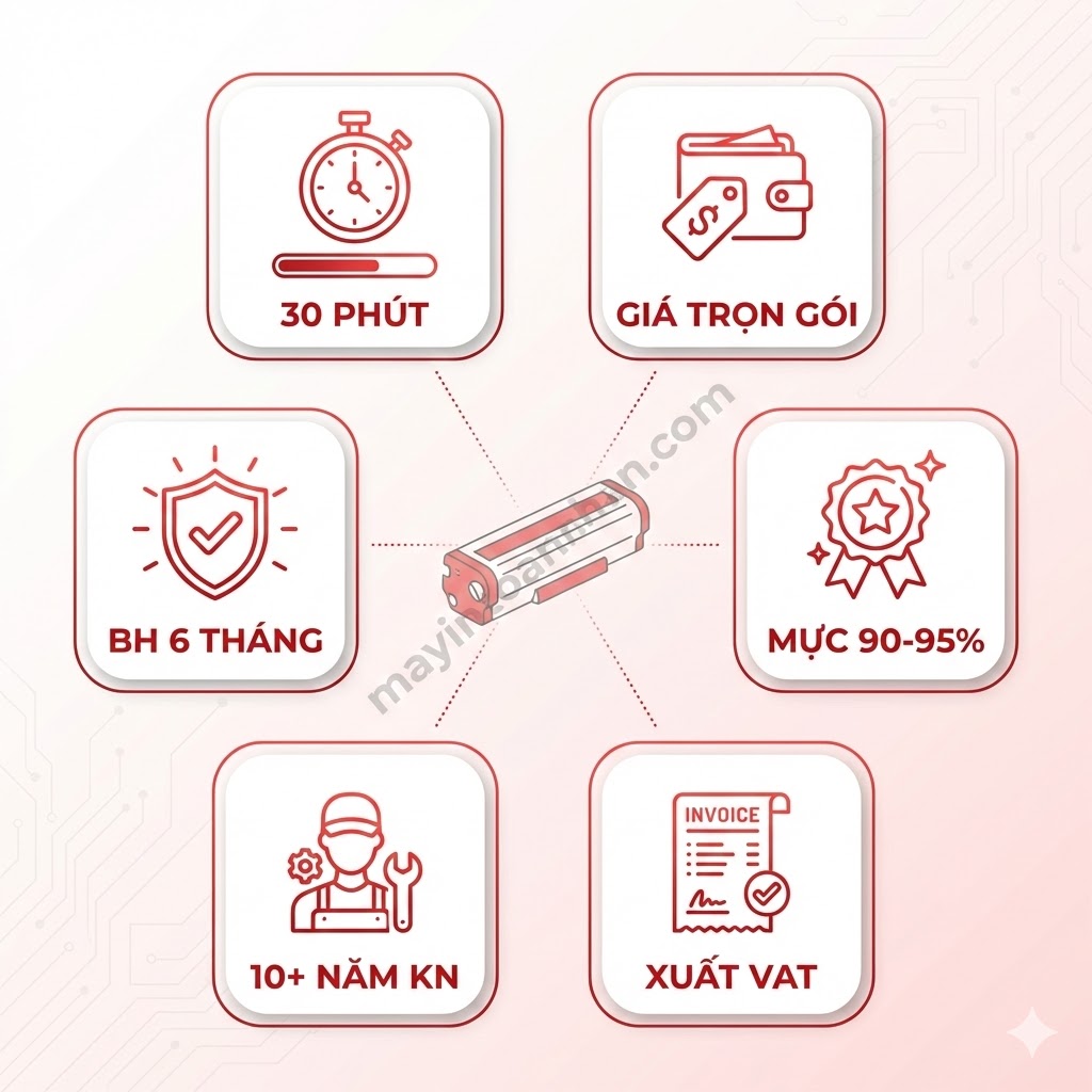 Dịch vụ nạp mực máy in TPHCM tận nơi – Có mặt 30 phút Toàn Nhân