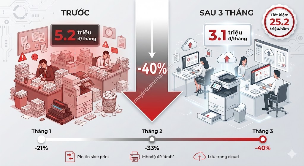 12 Cách Tiết Kiệm Giấy Và Mực In Văn Phòng [Giảm 40% Chi Phí]