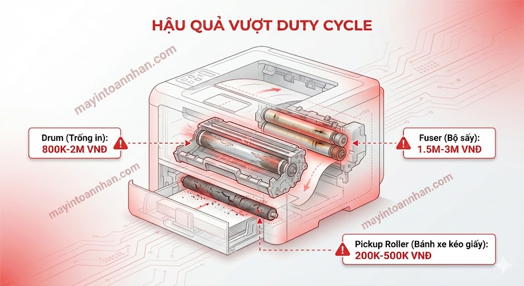Công suất in hàng tháng (Duty Cycle) là gì? Cách chọn đúng 2025