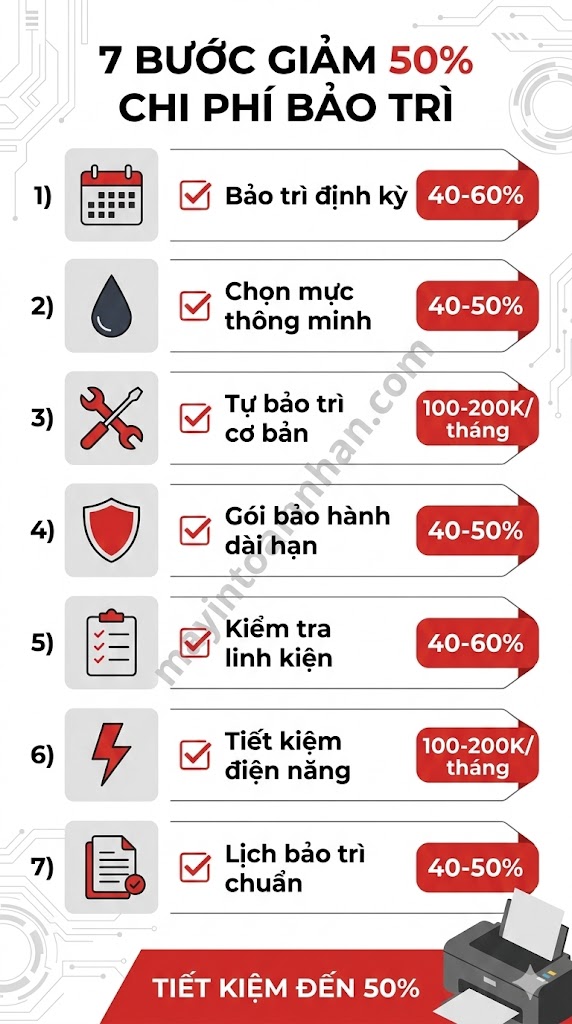Chi Phí Bảo Trì Máy In Màu 2025: Bảng Giá & Cách Tiết Kiệm 50%