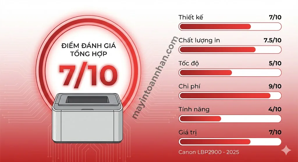 Review Canon LBP2900: Còn đáng mua năm 2025? Đánh giá thực tế 14 Review Canon LBP2900: Còn đáng mua năm 2025? Đánh giá thực tế