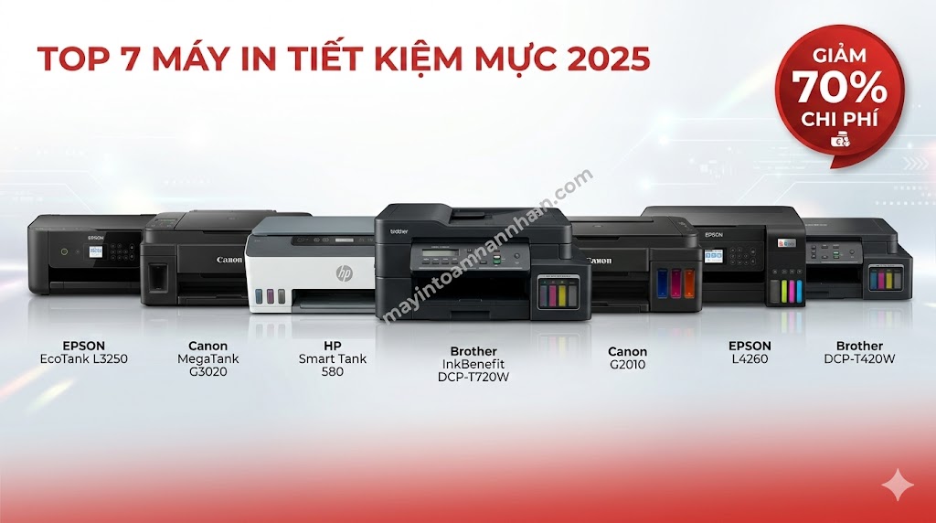 Top 7 Máy In Màu Tiết Kiệm Mực Nhất 2025 So Sánh Chi Tiết