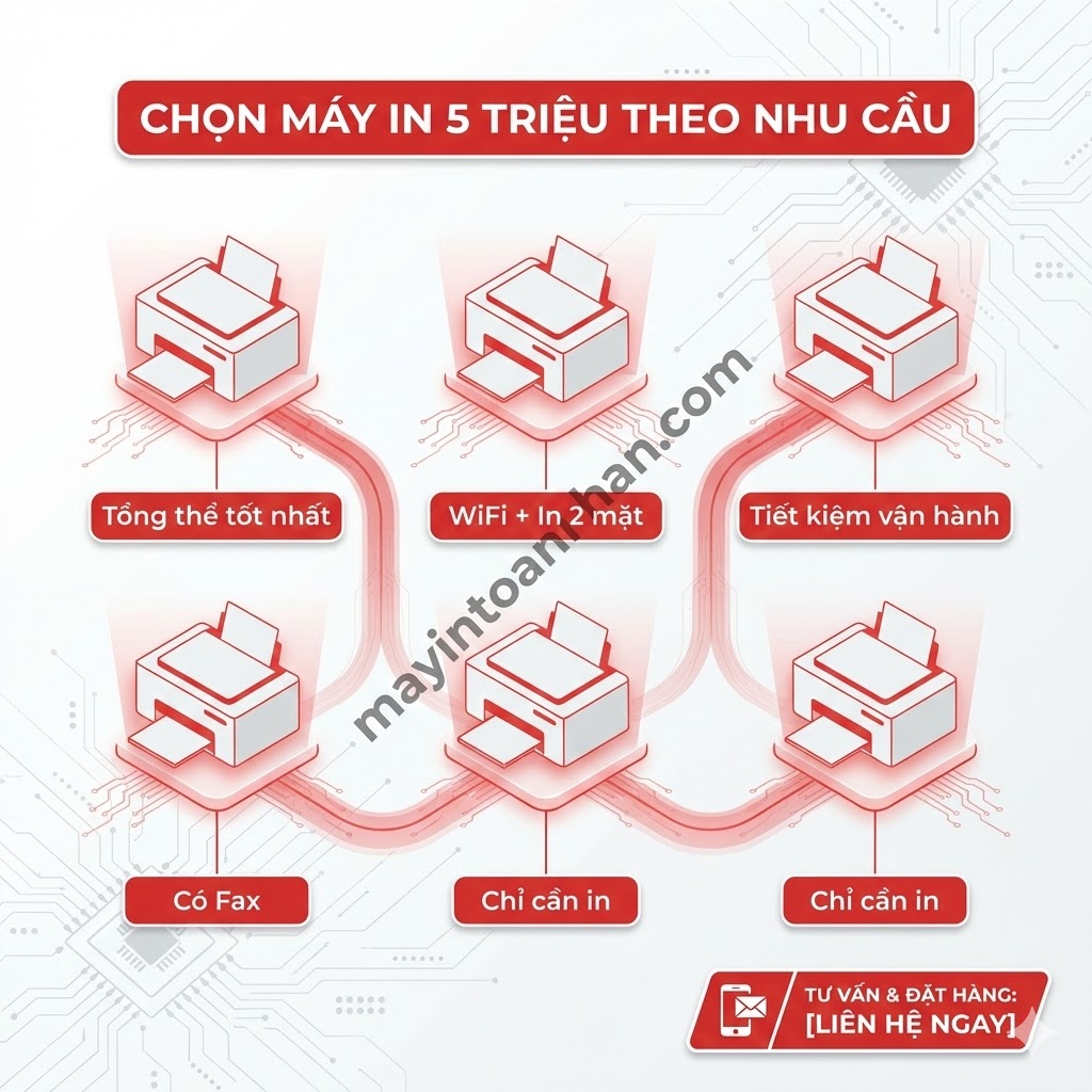 Top 6 máy in văn phòng giá khoảng 5 triệu tốt nhất 2025