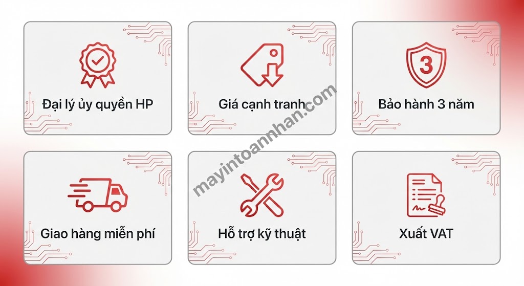Bảng giá máy in HP văn phòng mới nhất 12/2025 – Đại lý chính hãng Toàn Nhân