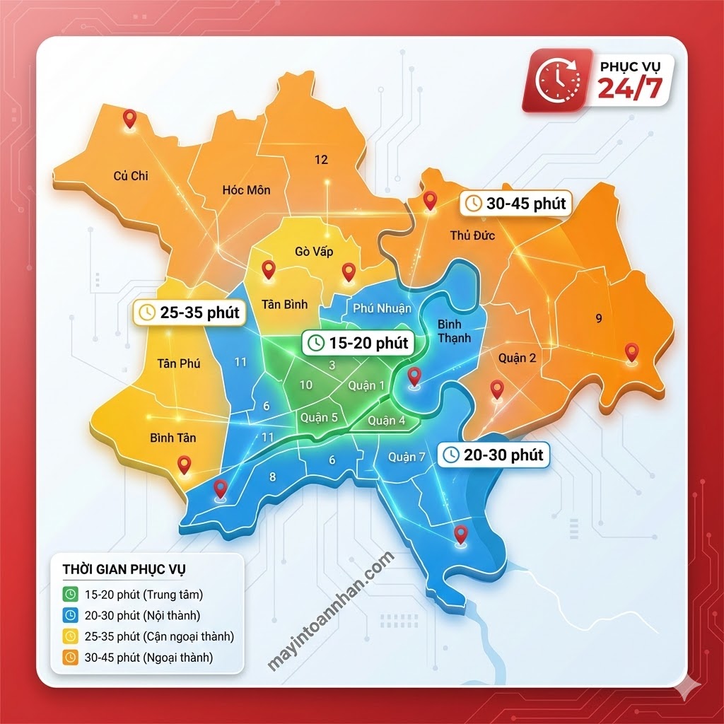 Dịch vụ nạp mực máy in TPHCM tận nơi – Có mặt 30 phút Toàn Nhân