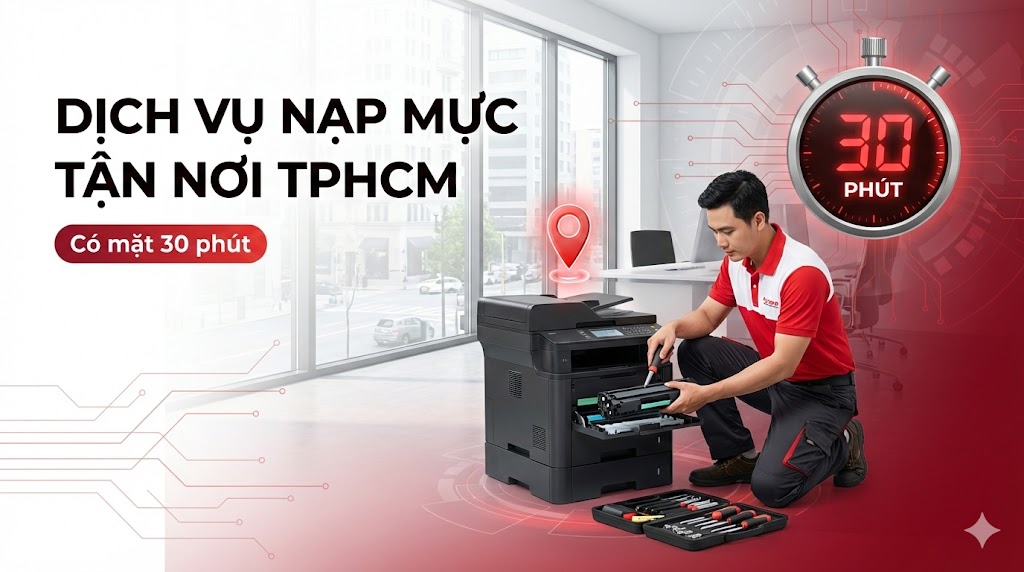 Dịch vụ nạp mực máy in TPHCM tận nơi – Có mặt 30 phút  Toàn Nhân