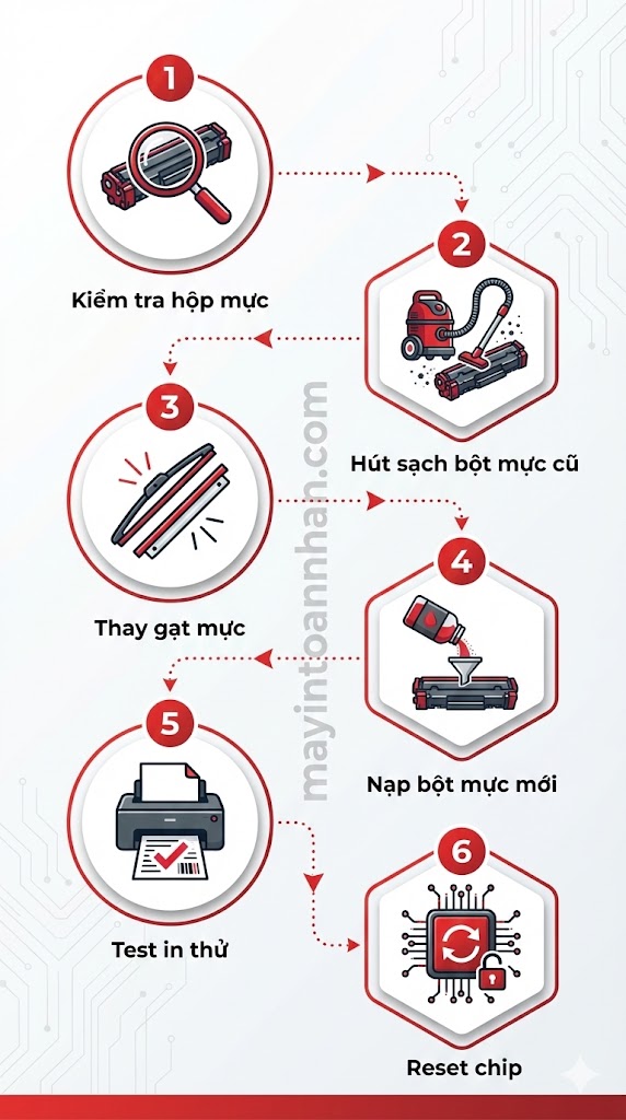 Có nên dùng mực nạp cho máy in laser? Phân tích chi tiết 2025