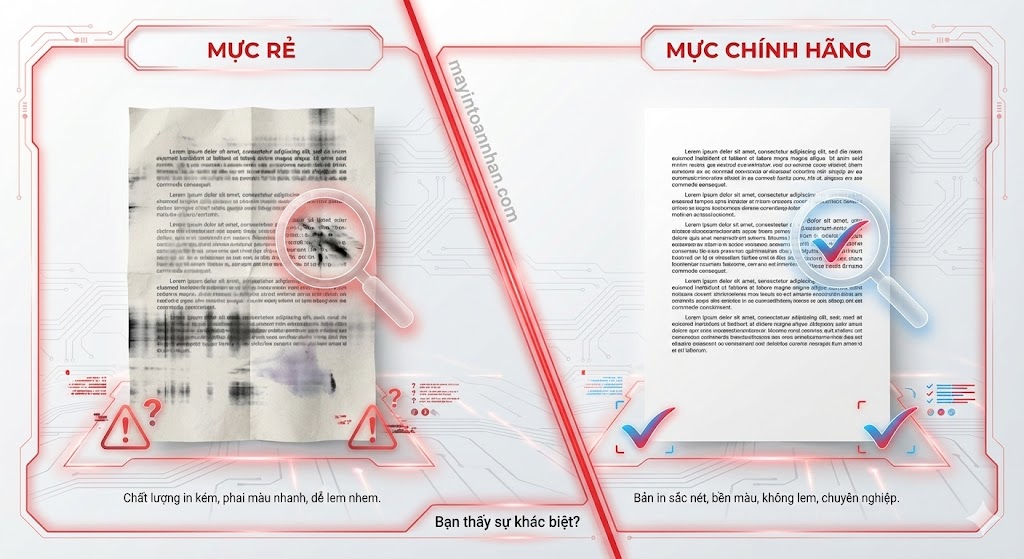 Tại sao mực máy in chính hãng lại đắt? Phân tích chi tiết 2025