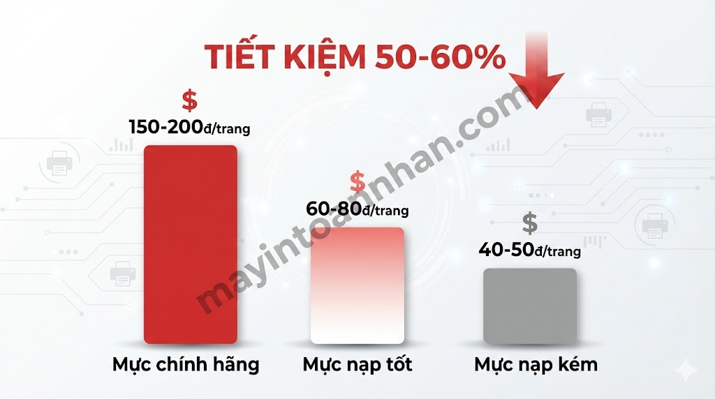 Có nên dùng mực nạp cho máy in laser? Phân tích chi tiết 2025