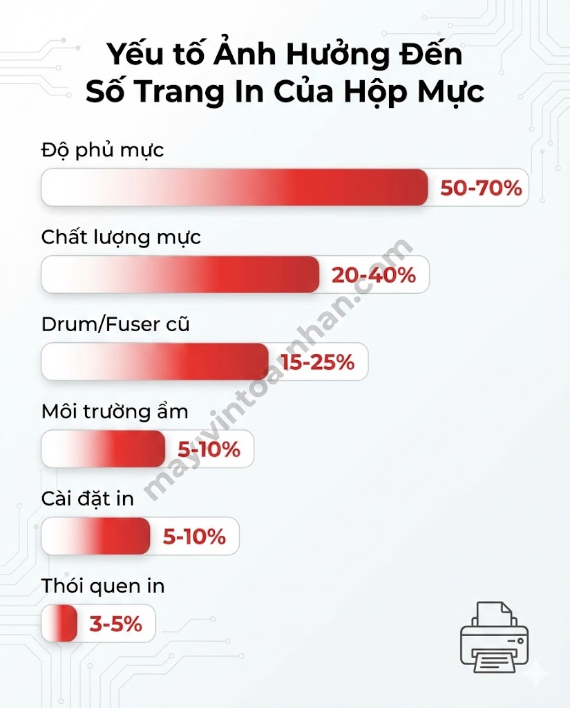 Một Hộp Mực In Được Bao Nhiêu Trang? Bảng 20 Model 2025