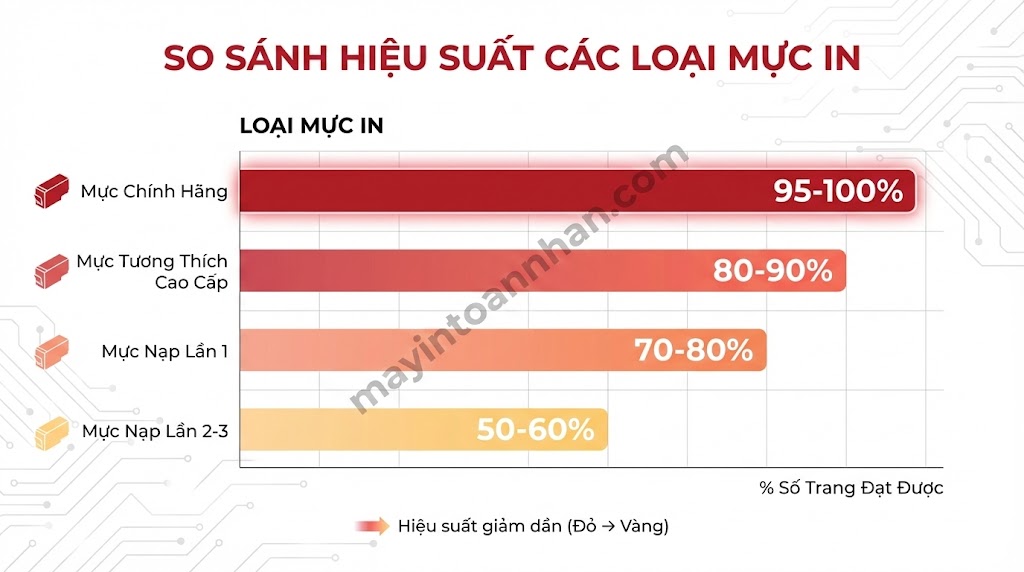 Một Hộp Mực In Được Bao Nhiêu Trang? Bảng 20 Model 2025