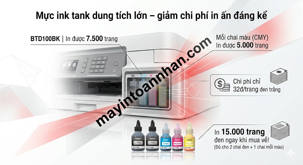 Máy in Brother MFC-T930DW – Đa Năng In/Scan/Copy/Fax, Ink Tank Tiết Kiệm, WiFi