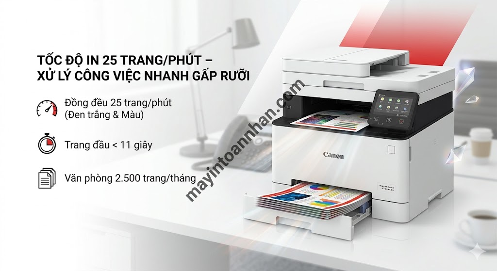 Máy in Canon MF664Cdw – Laser màu đa năng In/Copy/Scan, WiFi, In 2 mặt tự động