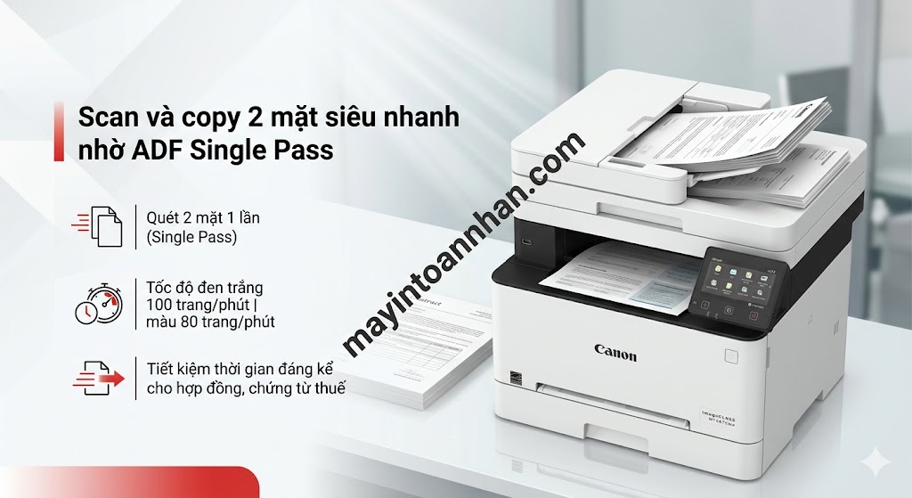 Máy in Canon imageCLASS MF667Cdw – Máy in laser màu đa năng 4-in-1, In/Copy/Scan/Fax 2 mặt, WiFi, ADF quét 1 lần