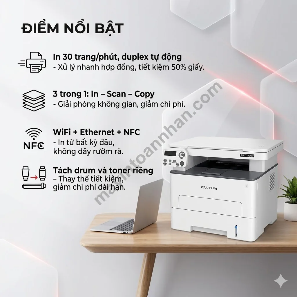 Máy in Máy in đa năng Pantum M6702DW – In, Scan, Copy, Duplex tự động, WiFi, giá tốt nhất phân khúc 6 Máy in Máy in đa năng Pantum M6702DW – In, Scan, Copy, Duplex tự động, WiFi, giá tốt nhất phân khúc