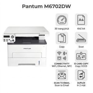 Máy in Máy in đa năng Pantum M6702DW – In, Scan, Copy, Duplex tự động, WiFi, giá tốt nhất phân khúc