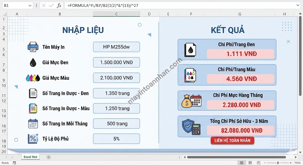 Cách Tính Chi Phí Mỗi Trang In Màu Chuẩn 2025 Công Thức