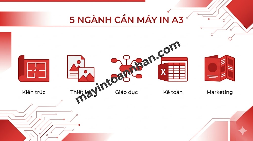 Máy in đa năng A3 A4 – So sánh khổ giấy 2025