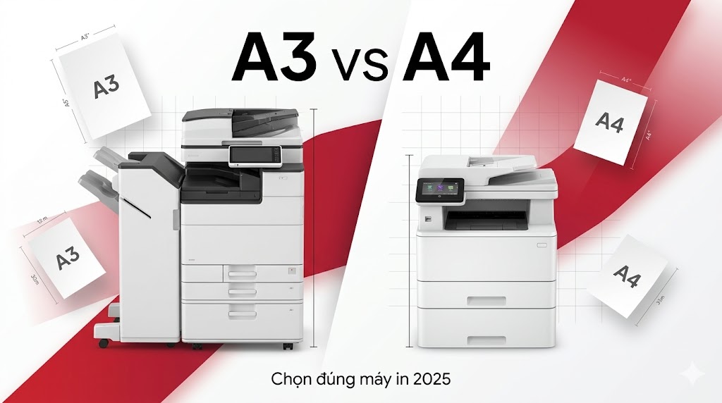 Máy in đa năng A3 A4 – So sánh khổ giấy [2025]