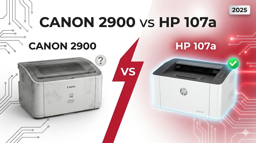 So Sánh Canon 2900 vs HP 107a – Nên Mua Máy Nào? [2025]