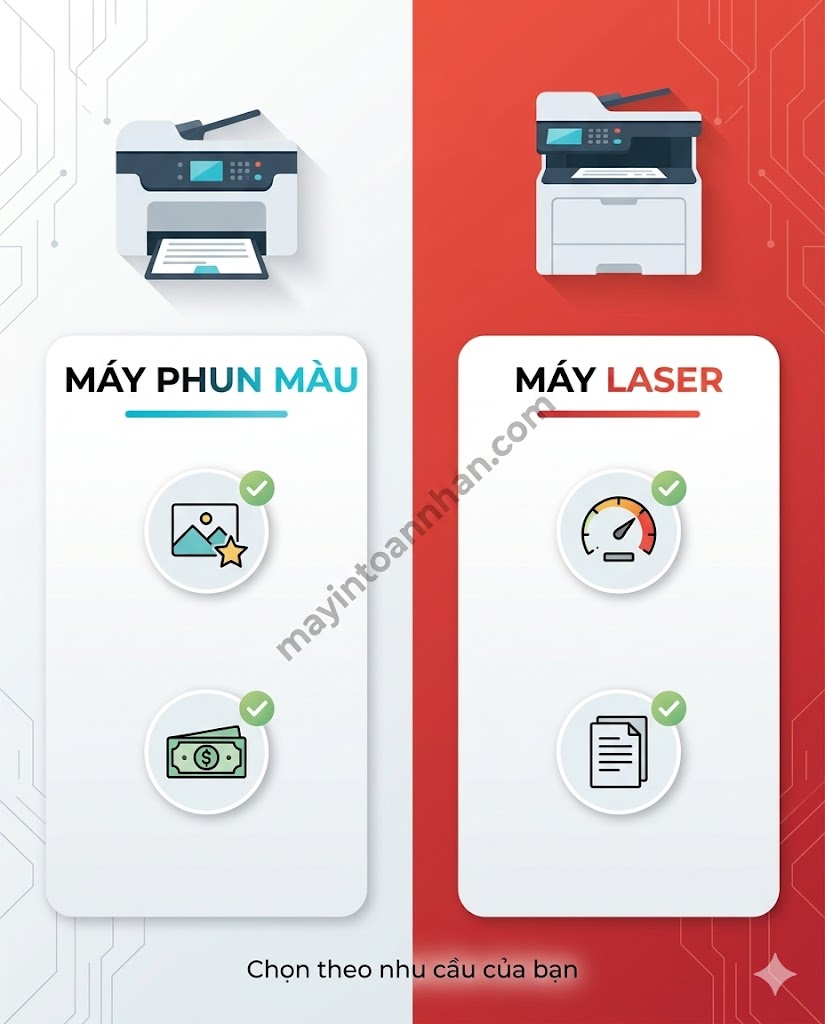 Máy in phun màu đa năng – Đặc điểm và lựa chọn 2025