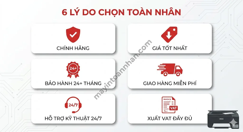 Giá máy in màu Epson chính hãng - Bảng giá cập nhật 2025 Toàn Nhân 21 Giá máy in màu Epson chính hãng – Bảng giá cập nhật 2025 Toàn Nhân