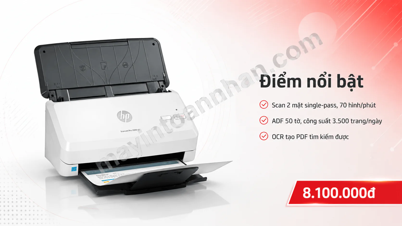 Máy scan HP ScanJet Pro 2000 S2 (6FW06A) - Scan 2 mặt tự động 35 trang/phút 4 Máy scan HP ScanJet Pro 2000 S2 (6FW06A) – Scan 2 mặt tự động 35 trang/phút