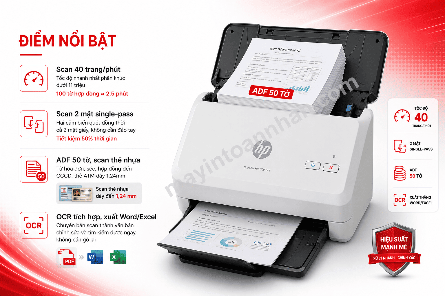 Máy Scan HP ScanJet Pro 3000 S4 (6FW07A) – Giá Tốt | Toàn Nhân