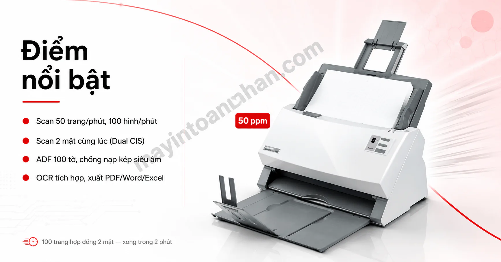 Máy Scan Plustek PS3150U | 50ppm, Duplex, ADF 100 Tờ — Giá Tốt 4 Máy Scan Plustek PS3150U | 50ppm, Duplex, ADF 100 Tờ — Giá Tốt