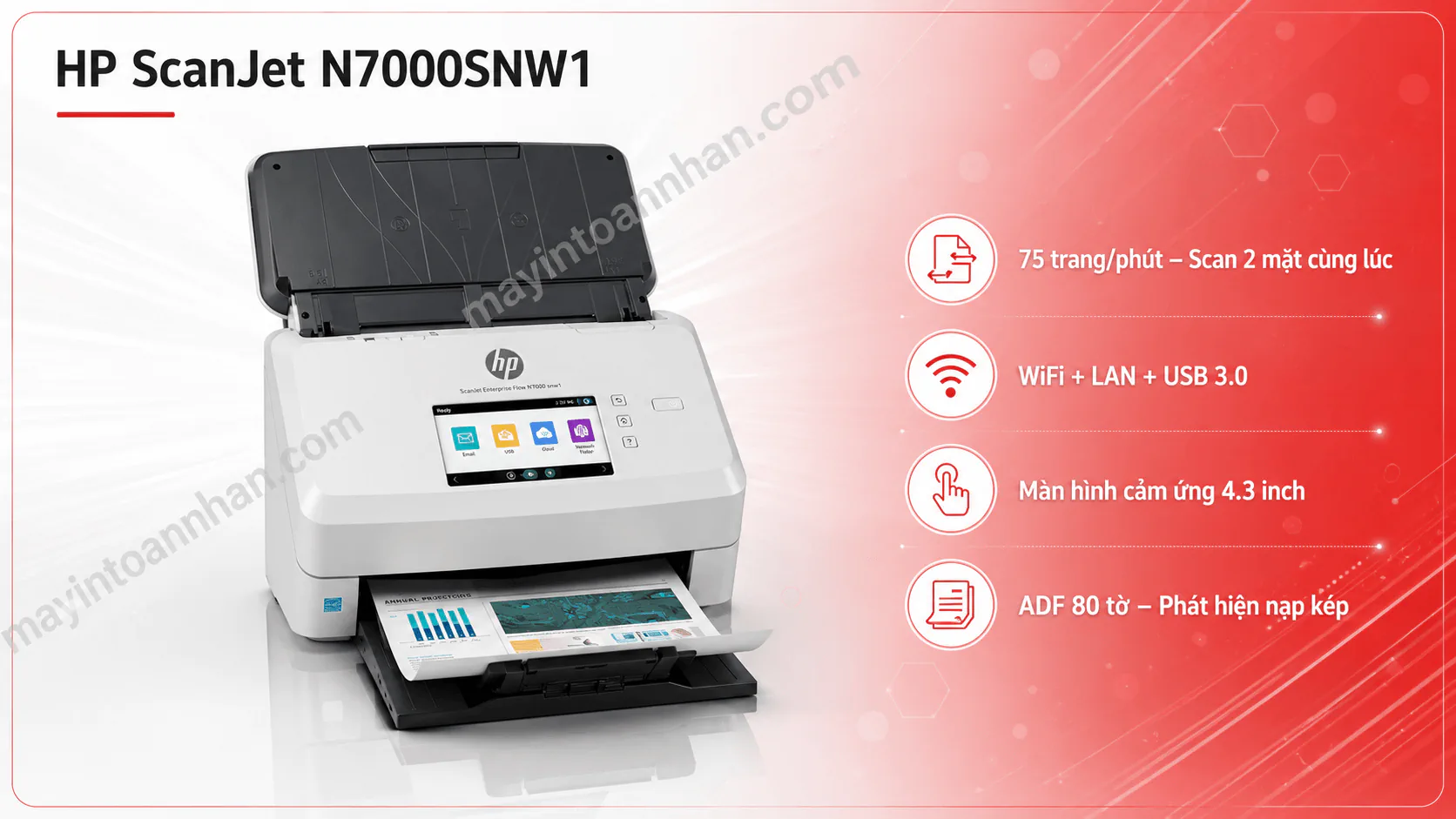 Máy scan HP ScanJet Enterprise Flow N7000SNW1 (6FW10A) | Toàn Nhân 4 Máy scan HP ScanJet Enterprise Flow N7000SNW1 (6FW10A) | Toàn Nhân