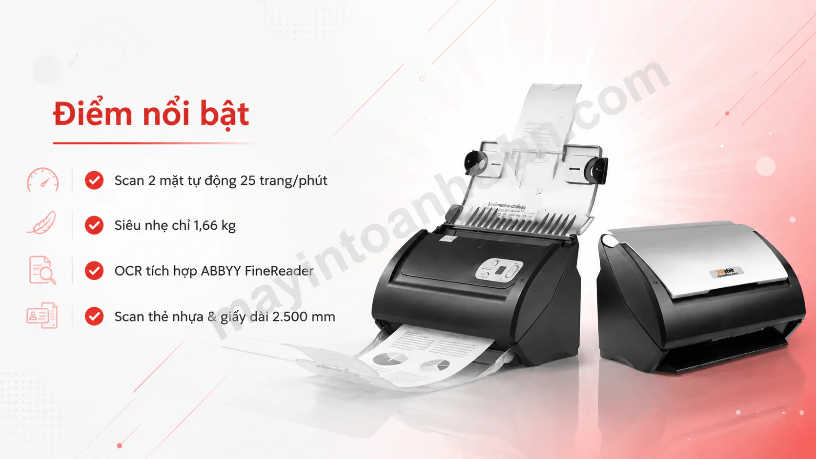 Máy scan Plustek SmartOffice PS 187 - Scan 2 mặt tự động 25 trang/phút 4 Máy scan Plustek SmartOffice PS 187 – Scan 2 mặt tự động 25 trang/phút