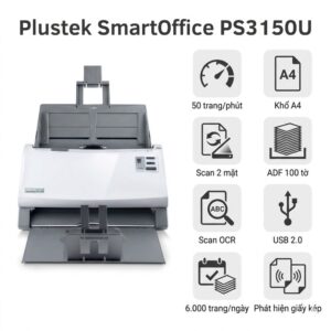 Máy Scan Plustek PS150U | 50ppm, Duplex, ADF 100 Tờ — Giá Tốt