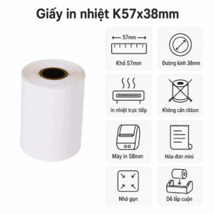 Giấy in nhiệt K57x38mm