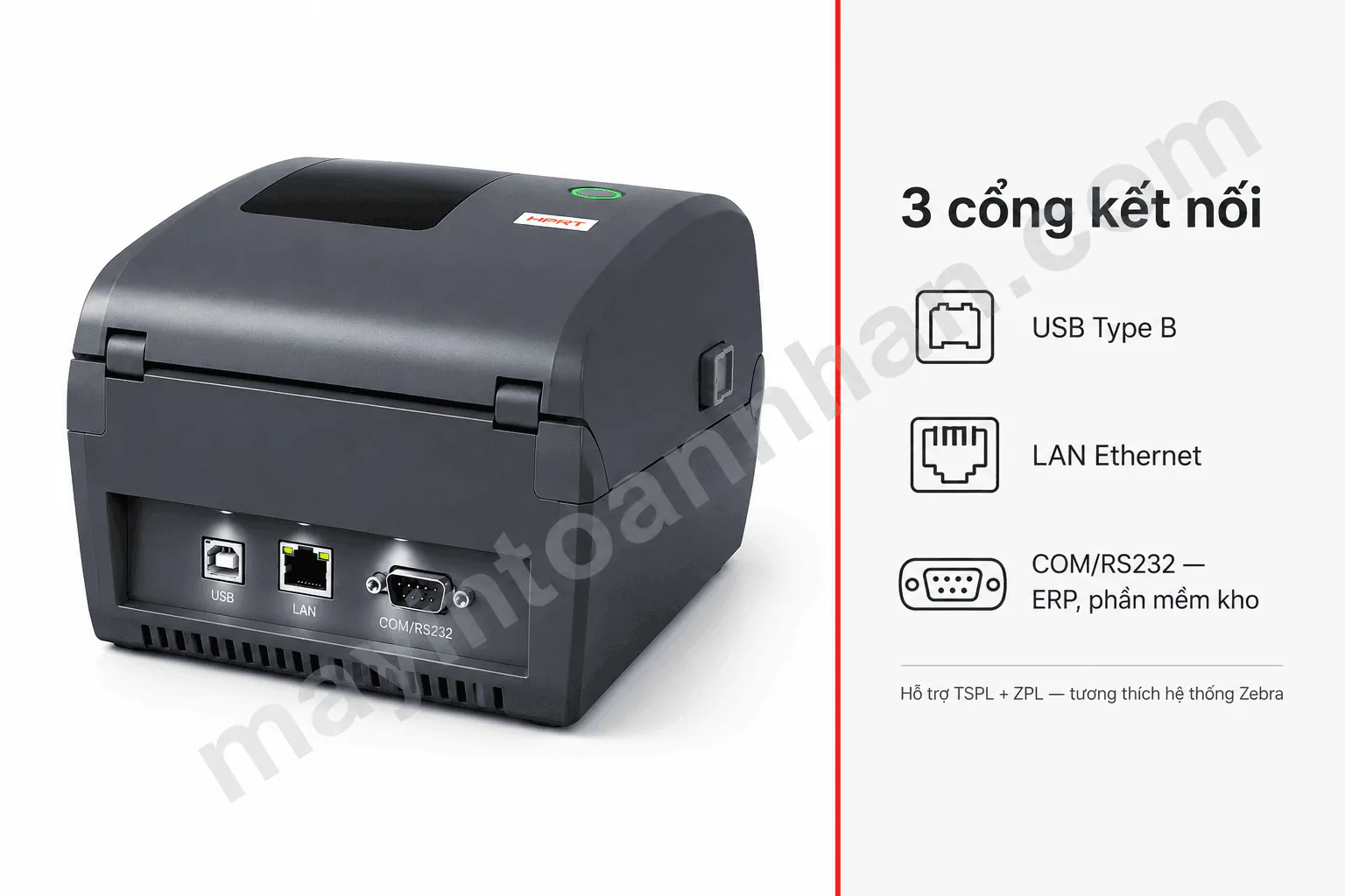 Máy in mã vạch HPRT HD200 (USB + LAN + COM)