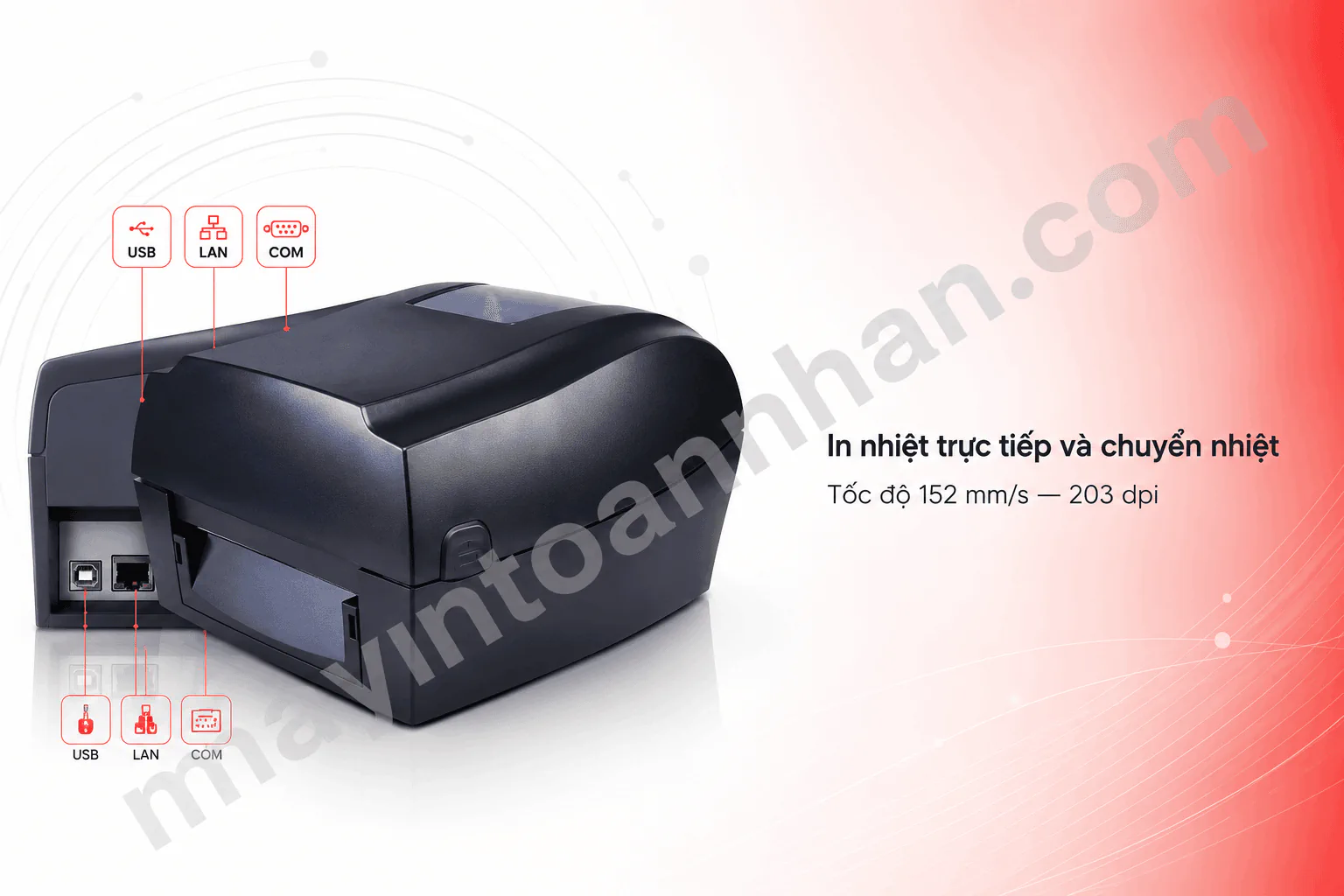 Máy in mã vạch HPRT HT300 (USB + LAN + COM)