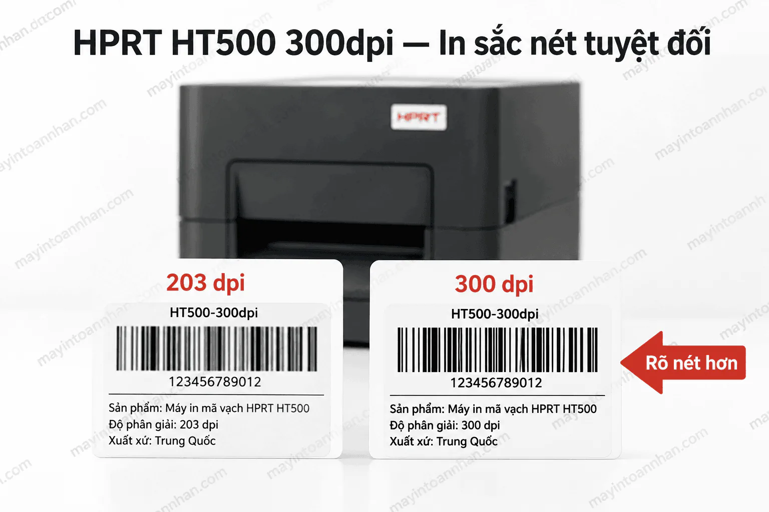 Máy in mã vạch HPRT HT500 – 300dpi