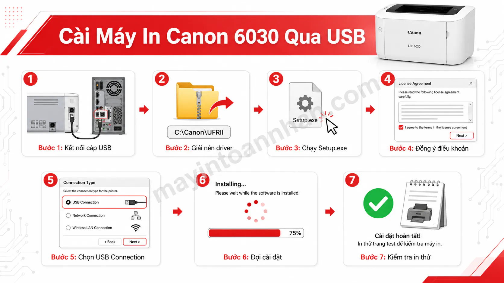 Cài Máy In Canon 6030 - Hướng dẫn chi tiết 2025 10 Cài Máy In Canon 6030 – Hướng dẫn chi tiết 2025