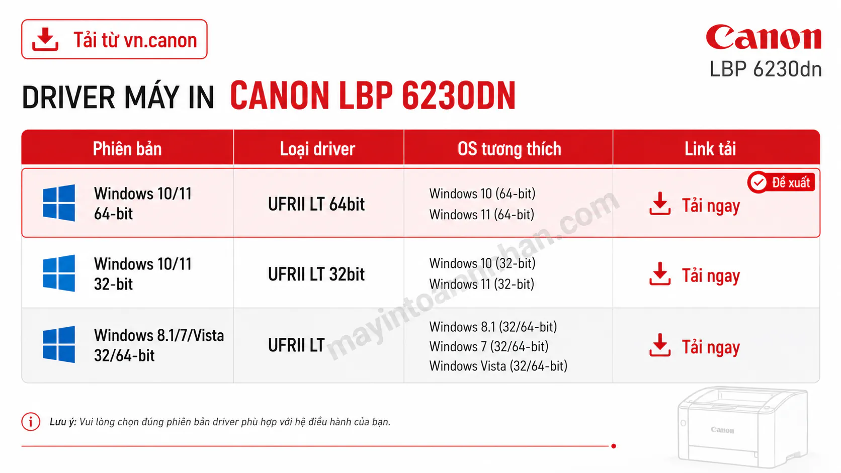 Tải Driver Máy In Canon LBP 6230DN 64Bit Win 10 - Hướng dẫn chi tiết 2025 4 Tải Driver Máy In Canon LBP 6230DN 64Bit Win 10 – Hướng dẫn chi tiết 2025