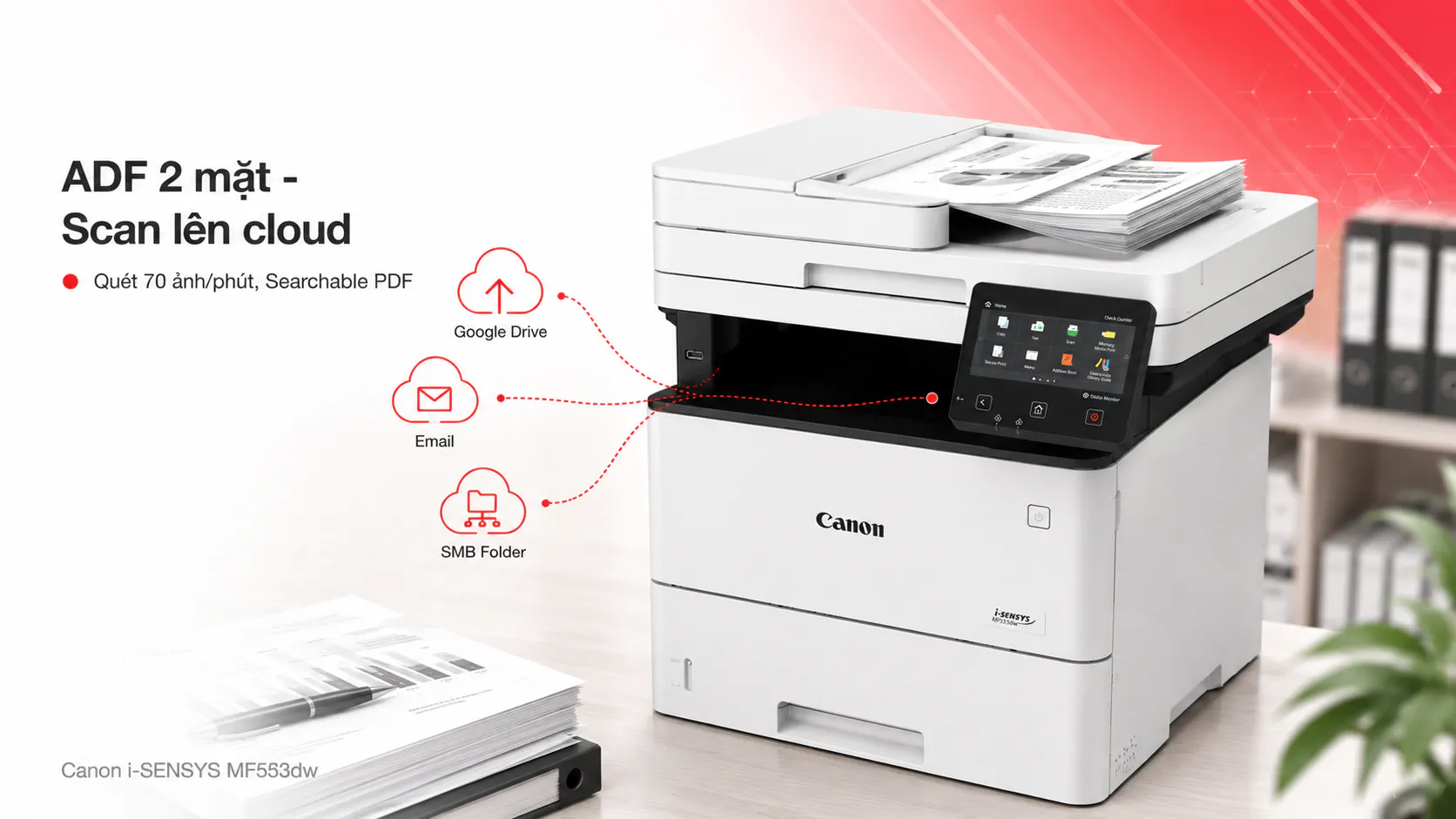 Máy in laser đen trắng đa năng Canon i-SENSYS MF553dw