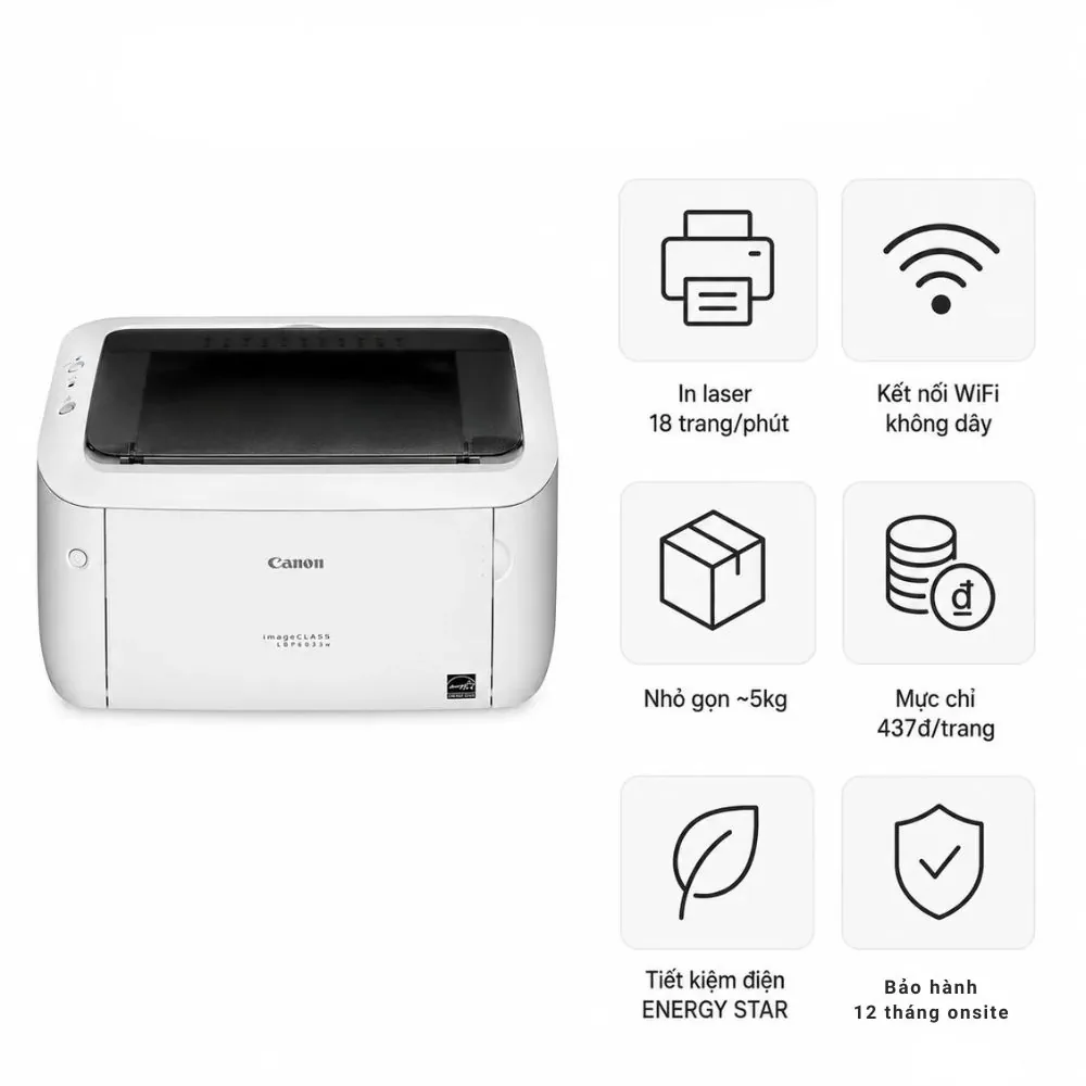 Máy in laser đen trắng Canon imageCLASS LBP6033w