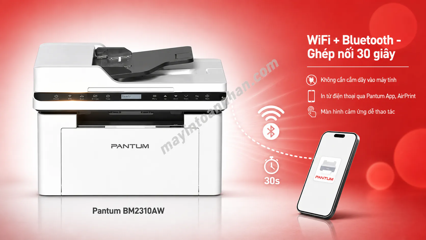 Máy in laser đen trắng đa năng Pantum BM2310AW