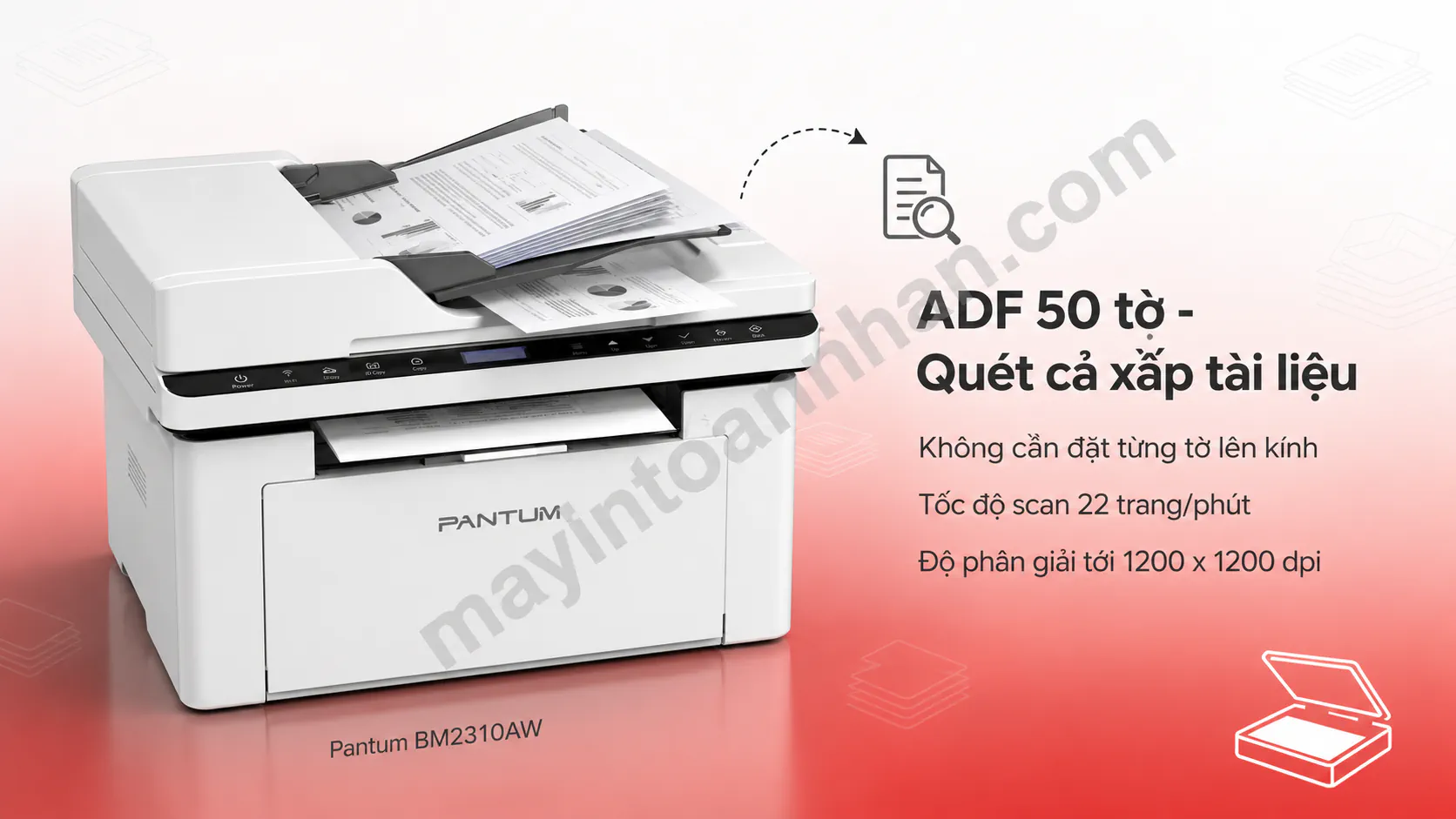 Máy in laser đen trắng đa năng Pantum BM2310AW