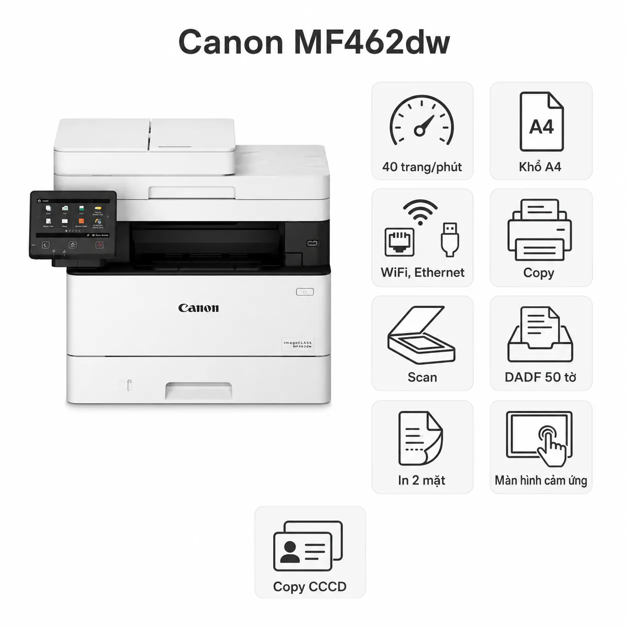 Máy in laser đen trắng đa năng Canon i-SENSYS MF462dw